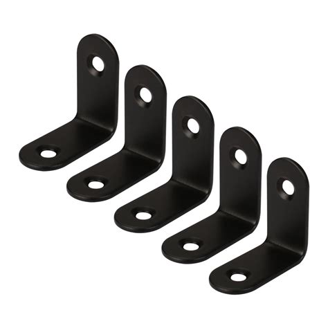 bulk black metal angle brackets|1 inch black corner brace.